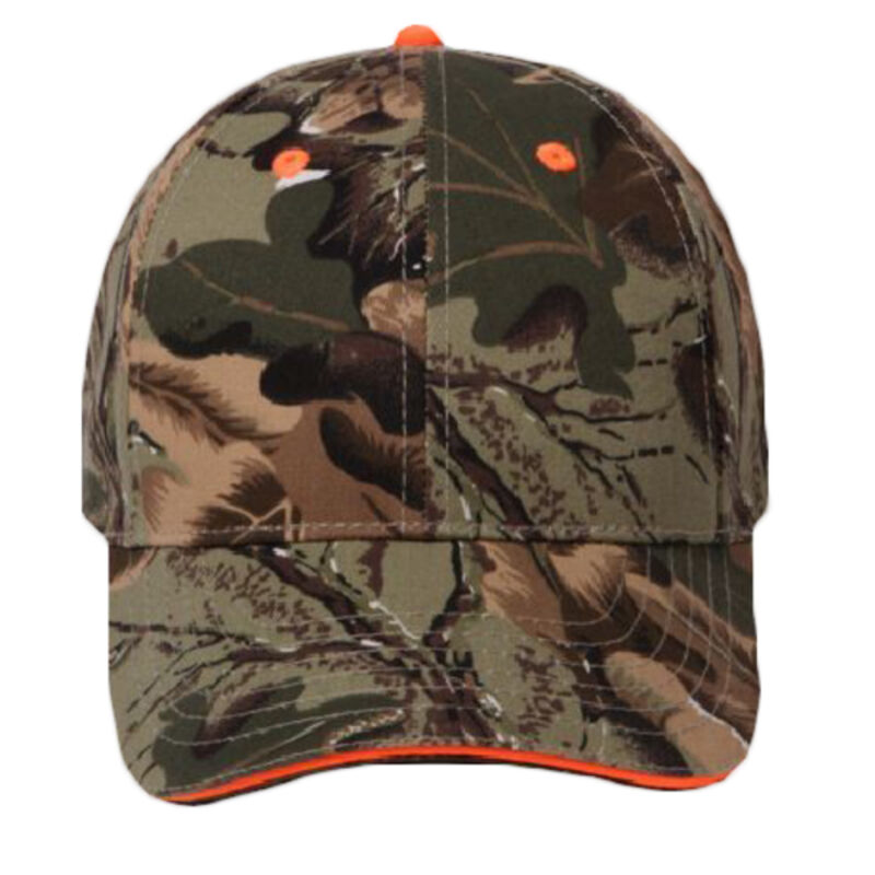 OTTO Camouflage Cotton Blend Twill Sandwich Visor Six Panel Low Profile Baseball Cap Thumbnail