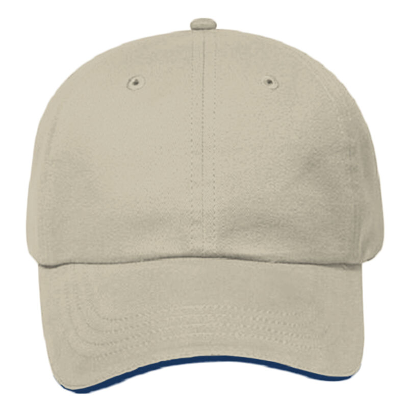 OTTO Brushed Cotton Twill Sandwich Visor Six Panel Low Profile Baseball Cap Thumbnail