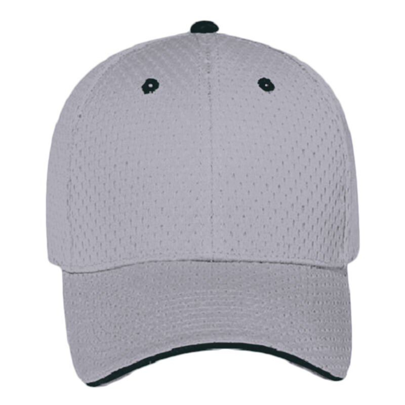 OTTO Polyester Pro Mesh Sandwich Visor Six Panel Low Profile Baseball Cap Thumbnail