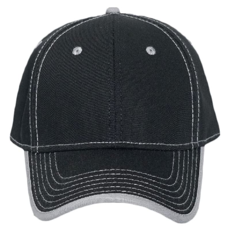 OTTO Superior Cotton Twill w/ Contrast Stitching Binding Trim Visor Six Panel Low Profile Baseball C Thumbnail