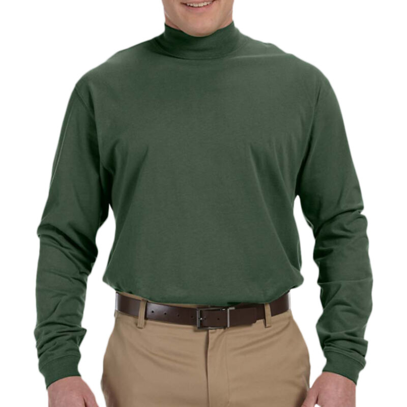 Adult Sueded Cotton Jersey Mock Turtleneck Thumbnail