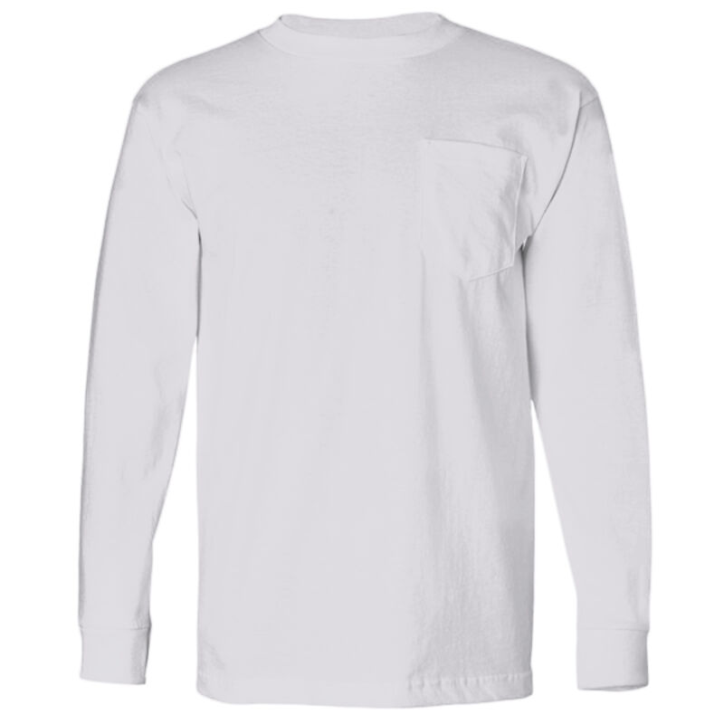 USA-Made Long Sleeve T-Shirt with a Pocket Thumbnail
