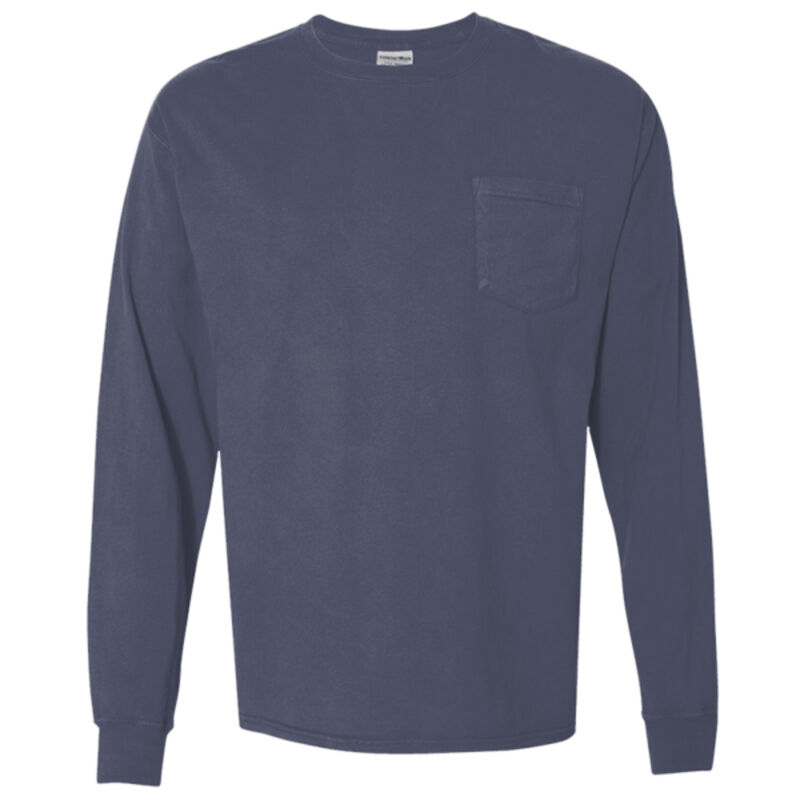 Garment Dyed Long Sleeve T-Shirt With a Pocket Thumbnail