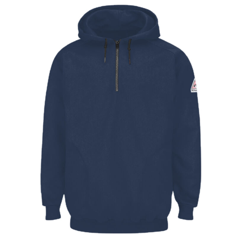 Pullover Hooded Fleece Sweatshirt with 1/4 Zip Thumbnail
