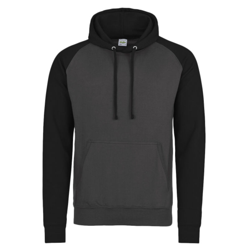 Adult 80/20 Midweight Contrast Baseball Hooded Sweatshirt Thumbnail