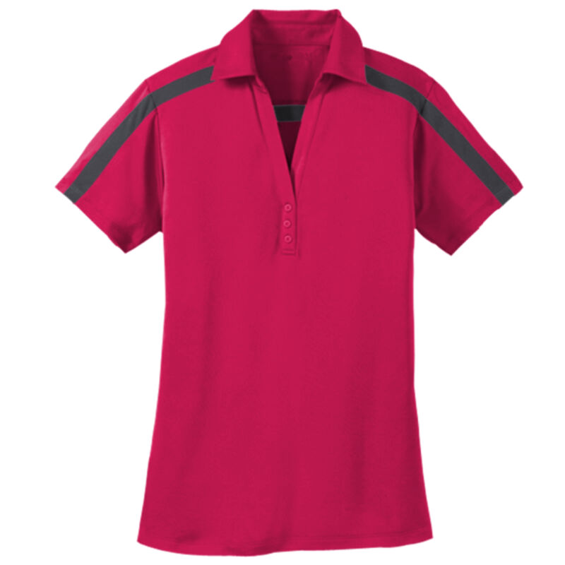 Ladies Silk Touch™ Performance Colorblock Stripe Polo Thumbnail