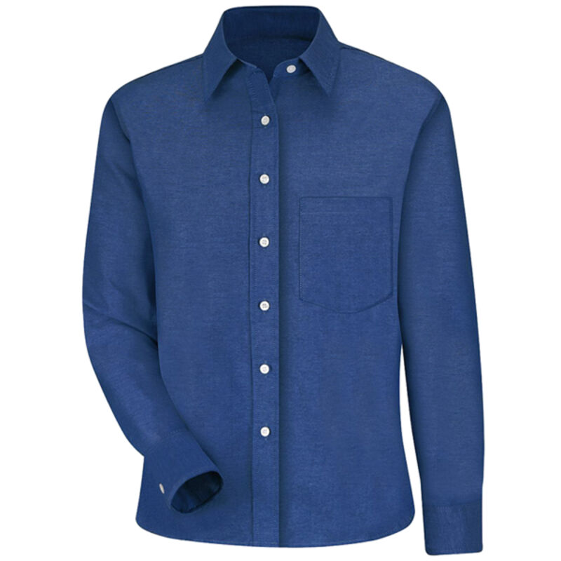 Women's Long Sleeve Oxford Dress Shirt Thumbnail