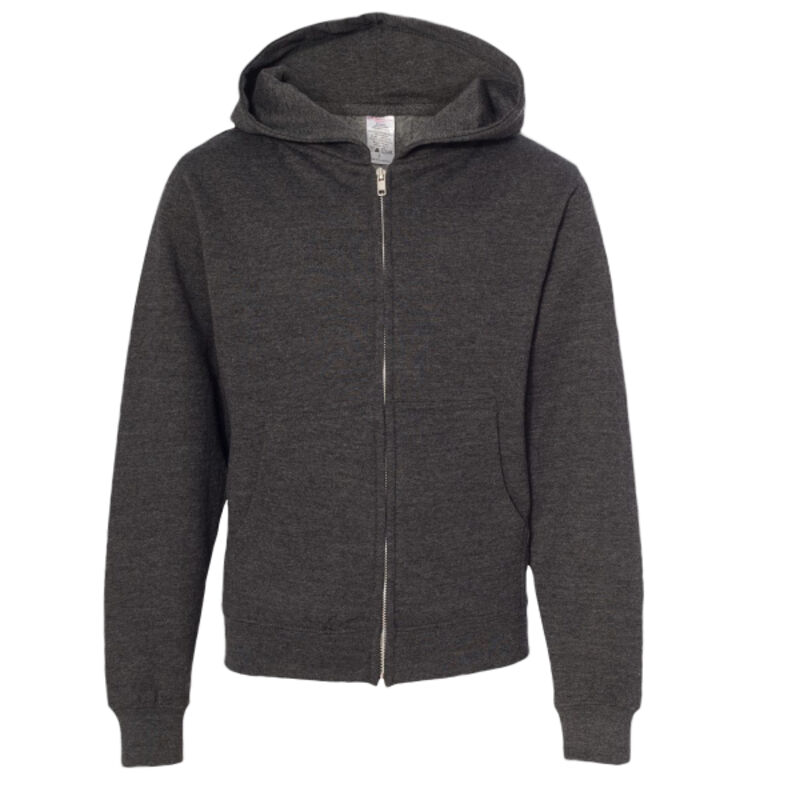 Youth Midweight Hooded Full-Zip Sweatshirt Thumbnail